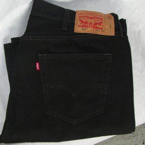 Levi's Jeans 501 Original Black 38x32 New Without Tags Mens Denim FREE SHIPPING
